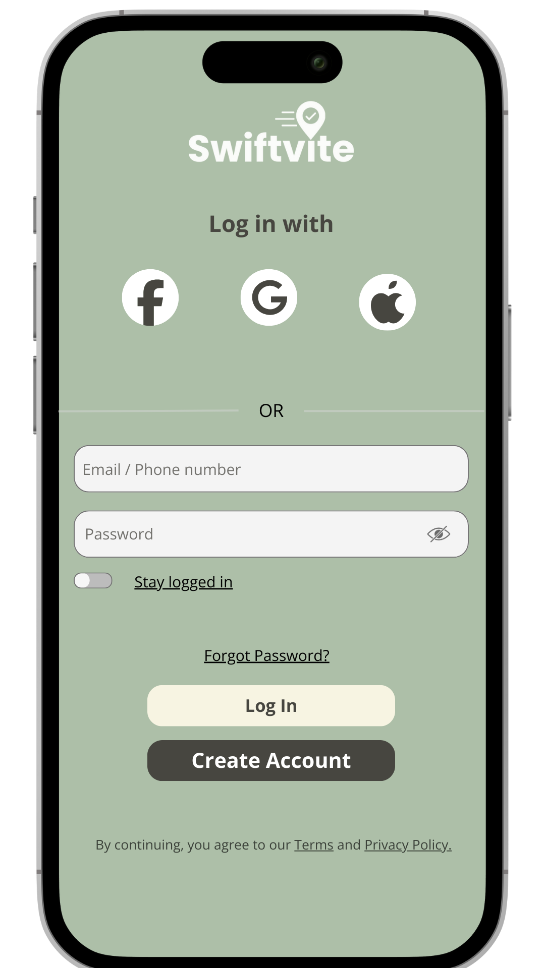 Swiftvite in Phone (2)